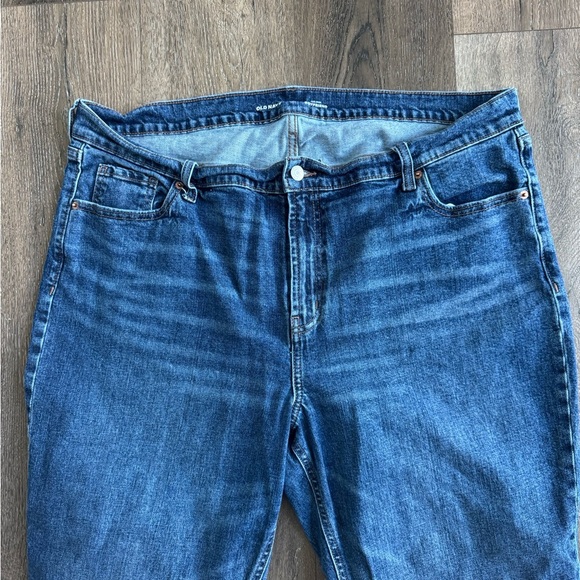 Old Navy Jeans.  Women’s size 18 Tall.  Mid rise Boyfriend jeans.  Dark wash. - Picture 3 of 9